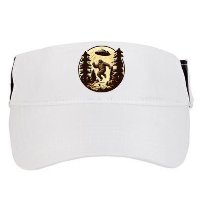 Alien And Bigfoot UFO Bigfoot Alien Adult Drive Performance Visor