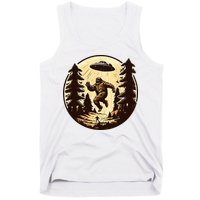 Alien And Bigfoot UFO Bigfoot Alien Tank Top