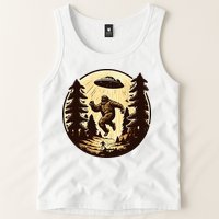 Alien And Bigfoot UFO Bigfoot Alien Tank Top