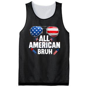 All American Bruh Fourth Of July American Mesh Reversible Basketball Jersey Tank