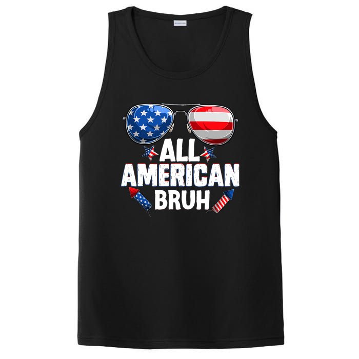 All American Bruh Fourth Of July American PosiCharge Competitor Tank