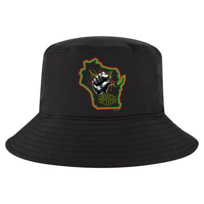 African American Blackpower Wisconsin Milwaukee Map Cool Comfort Performance Bucket Hat