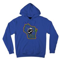 African American Blackpower Wisconsin Milwaukee Map Hoodie