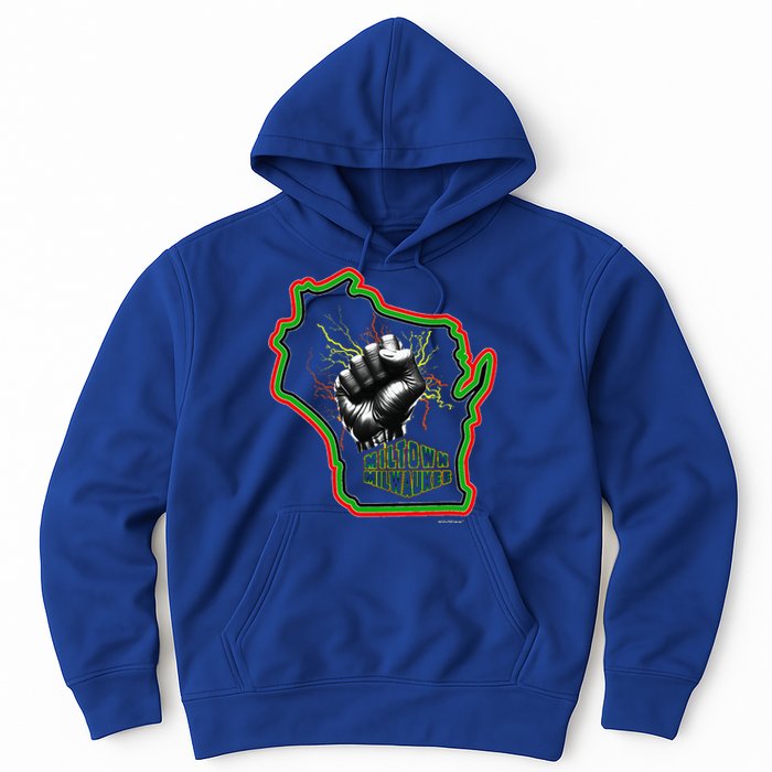 African American Blackpower Wisconsin Milwaukee Map Hoodie