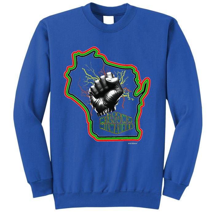 African American Blackpower Wisconsin Milwaukee Map Sweatshirt