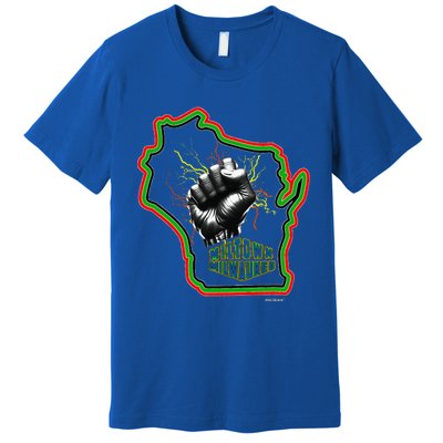 African American Blackpower Wisconsin Milwaukee Map Premium T-Shirt