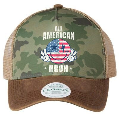 All American Bruh 4th Of July Boy Patriotic Legacy Tie Dye Trucker Hat