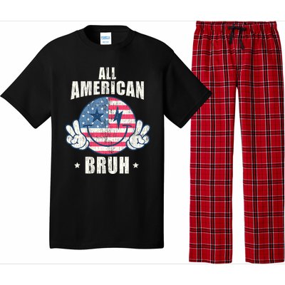 All American Bruh 4th Of July Boy Patriotic Pajama Set