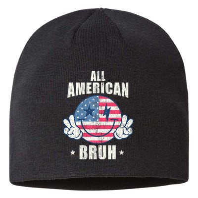 All American Bruh 4th Of July Boy Patriotic Sustainable Beanie