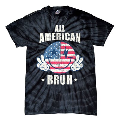 All American Bruh 4th Of July Boy Patriotic Tie-Dye T-Shirt