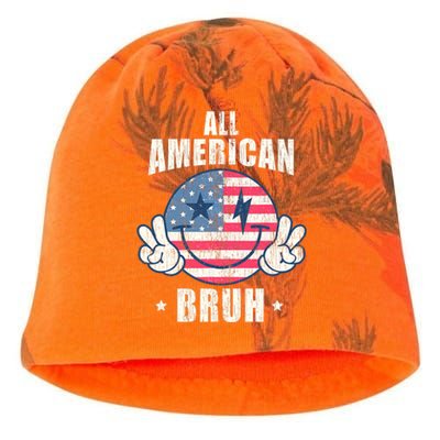 All American Bruh 4th Of July Boy Patriotic Kati - Camo Knit Beanie