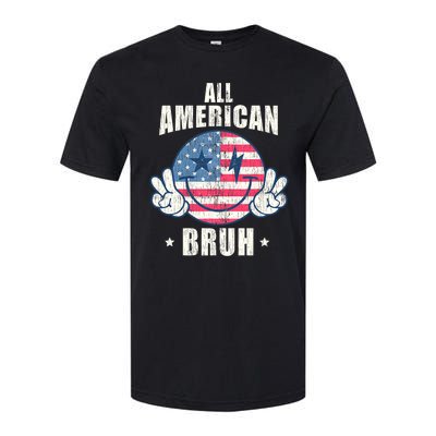 All American Bruh 4th Of July Boy Patriotic Softstyle CVC T-Shirt