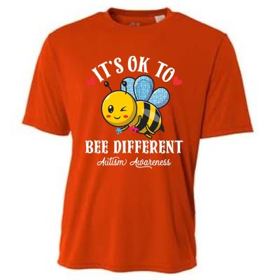 Autism Awareness Bee ItS Ok To Be Different Autistic Bees Gift Cooling Performance Crew T-Shirt