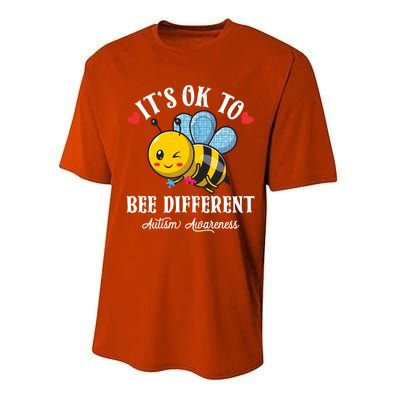 Autism Awareness Bee ItS Ok To Be Different Autistic Bees Gift Performance Sprint T-Shirt