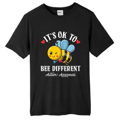 Autism Awareness Bee ItS Ok To Be Different Autistic Bees Gift Tall Fusion ChromaSoft Performance T-Shirt