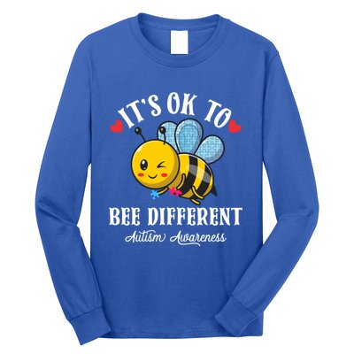 Autism Awareness Bee ItS Ok To Be Different Autistic Bees Gift Long Sleeve Shirt