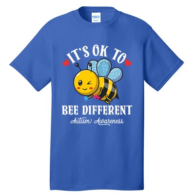 Autism Awareness Bee ItS Ok To Be Different Autistic Bees Gift Tall T-Shirt