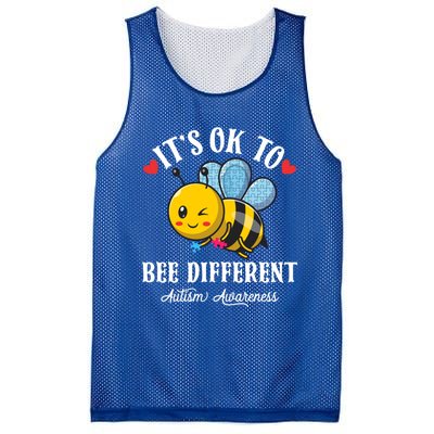 Autism Awareness Bee ItS Ok To Be Different Autistic Bees Gift Mesh Reversible Basketball Jersey Tank