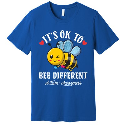 Autism Awareness Bee ItS Ok To Be Different Autistic Bees Gift Premium T-Shirt