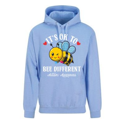 Autism Awareness Bee ItS Ok To Be Different Autistic Bees Gift Unisex Surf Hoodie