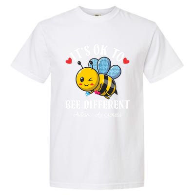 Autism Awareness Bee ItS Ok To Be Different Autistic Bees Gift Garment-Dyed Heavyweight T-Shirt