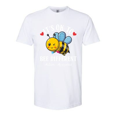 Autism Awareness Bee ItS Ok To Be Different Autistic Bees Gift Softstyle CVC T-Shirt