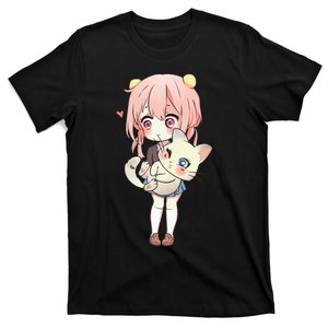 Anime and Cats Lover for Teen Manga kawaii Graphic Otaku T-Shirt