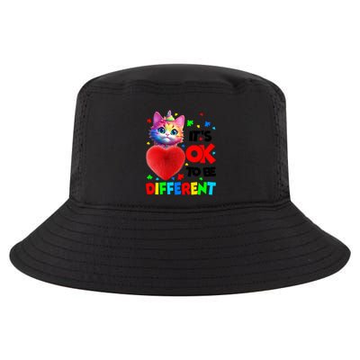Autism Awareness Cat ItS Ok To Be Different Funny Autistic Gift Cool Comfort Performance Bucket Hat