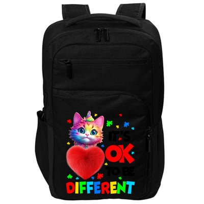 Autism Awareness Cat ItS Ok To Be Different Funny Autistic Gift Impact Tech Backpack