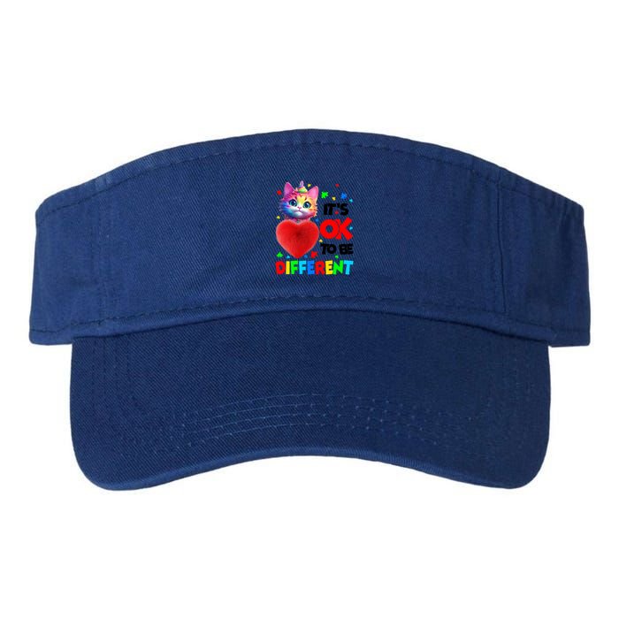 Autism Awareness Cat ItS Ok To Be Different Funny Autistic Gift Visor