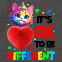 Autism Awareness Cat ItS Ok To Be Different Funny Autistic Gift Vector Backpack