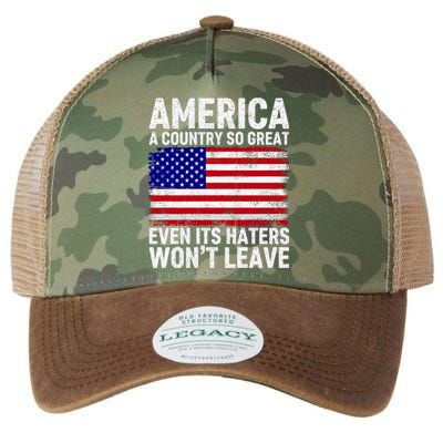 America A Country So Great Even Its Haters WonT Leave Legacy Tie Dye Trucker Hat