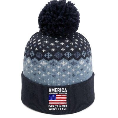 America A Country So Great Even Its Haters WonT Leave The Baniff Cuffed Pom Beanie