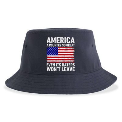 America A Country So Great Even Its Haters WonT Leave Sustainable Bucket Hat