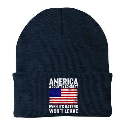 America A Country So Great Even Its Haters WonT Leave Knit Cap Winter Beanie