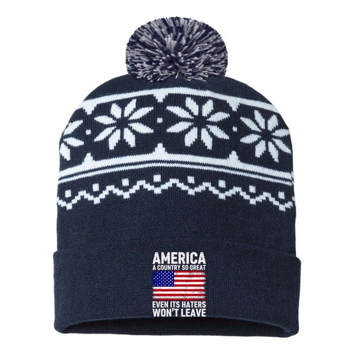 America A Country So Great Even Its Haters WonT Leave USA-Made Snowflake Beanie