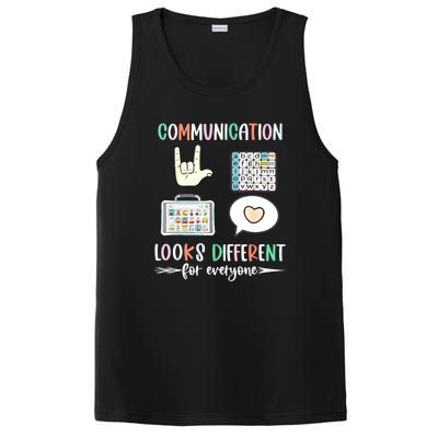 Autism Awareness Communication Looks Different For Everyone Gift PosiCharge Competitor Tank