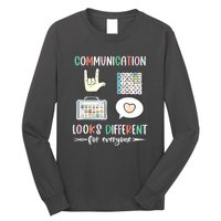 Autism Awareness Communication Looks Different For Everyone Gift Long Sleeve Shirt