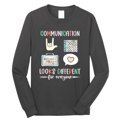 Autism Awareness Communication Looks Different For Everyone Gift Long Sleeve Shirt