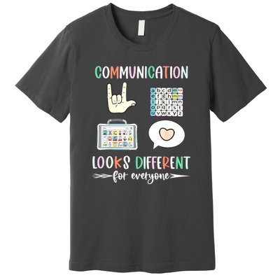 Autism Awareness Communication Looks Different For Everyone Gift Premium T-Shirt