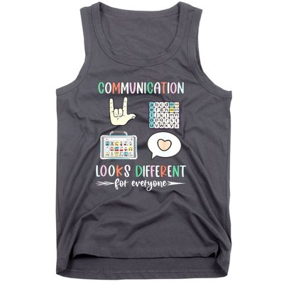 Autism Awareness Communication Looks Different For Everyone Gift Tank Top