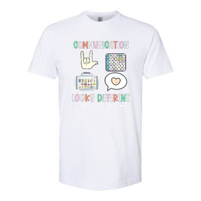 Autism Awareness Communication Looks Different For Everyone Gift Softstyle CVC T-Shirt