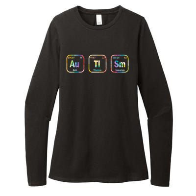 Autism Awareness Chemistry Elets Periodic Table Tie Dye Gift Womens CVC Long Sleeve Shirt