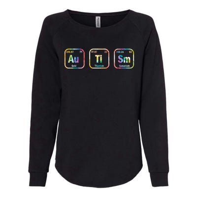 Autism Awareness Chemistry Elets Periodic Table Tie Dye Gift Womens California Wash Sweatshirt