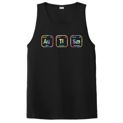 Autism Awareness Chemistry Elets Periodic Table Tie Dye Gift PosiCharge Competitor Tank