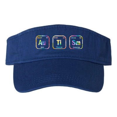 Autism Awareness Chemistry Elets Periodic Table Tie Dye Gift Valucap Bio-Washed Visor