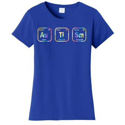 Autism Awareness Chemistry Elets Periodic Table Tie Dye Gift Women's T-Shirt