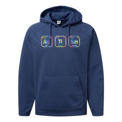 Autism Awareness Chemistry Elets Periodic Table Tie Dye Gift Performance Fleece Hoodie