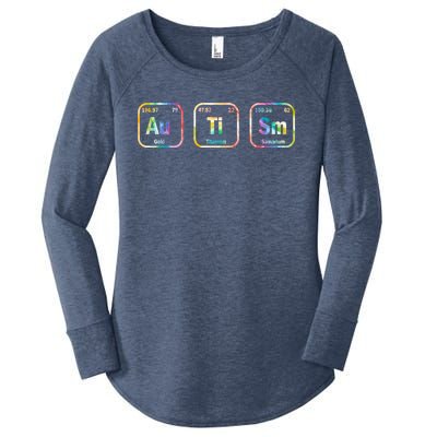 Autism Awareness Chemistry Elets Periodic Table Tie Dye Gift Women's Perfect Tri Tunic Long Sleeve Shirt