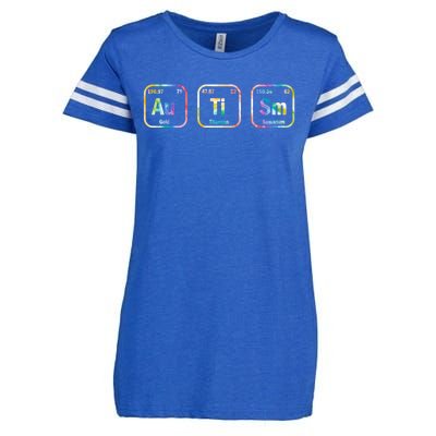 Autism Awareness Chemistry Elets Periodic Table Tie Dye Gift Enza Ladies Jersey Football T-Shirt